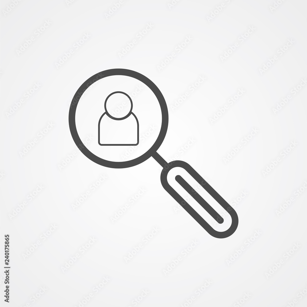 Search user vector icon sign symbol