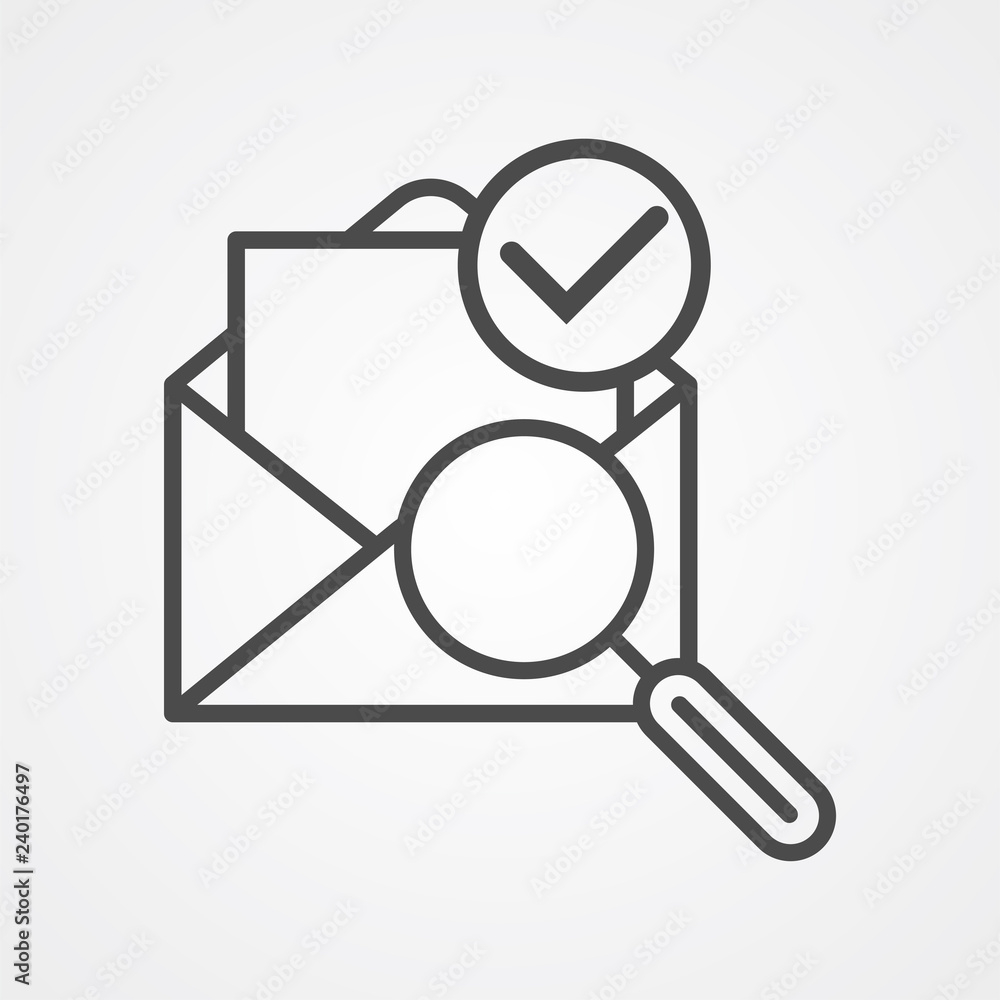Search mail vector icon sign symbol Search mail vector icon sign symbol