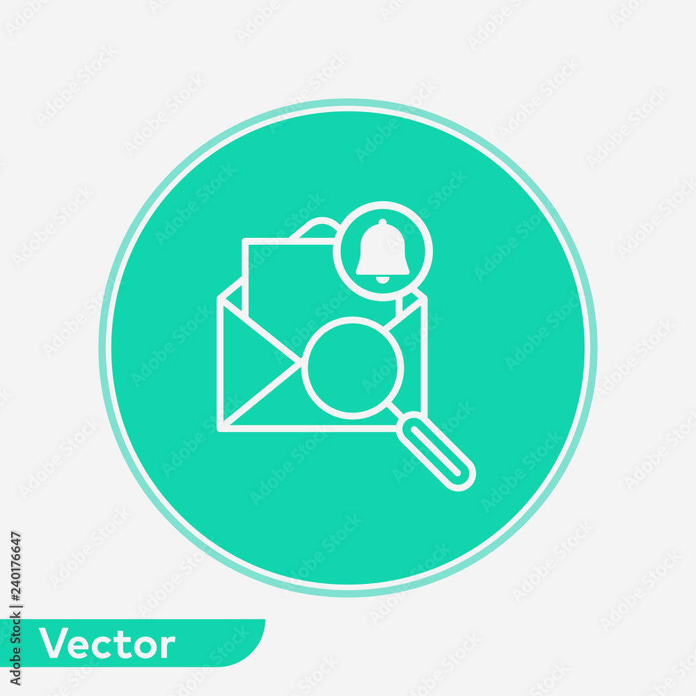 Search mail vector icon sign symbol Search mail vector icon sign symbol