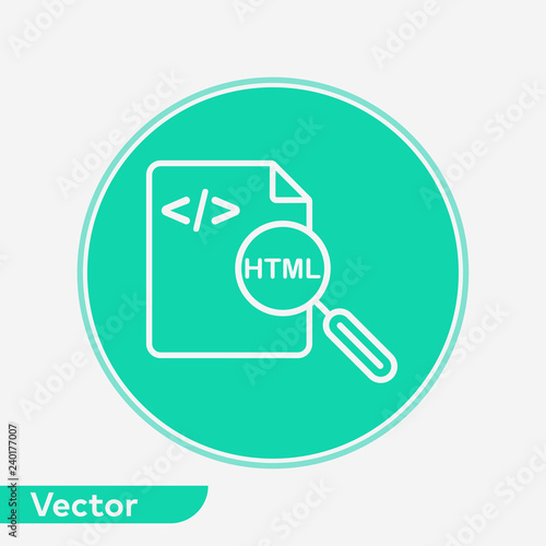 Coding file vector icon sign symbol