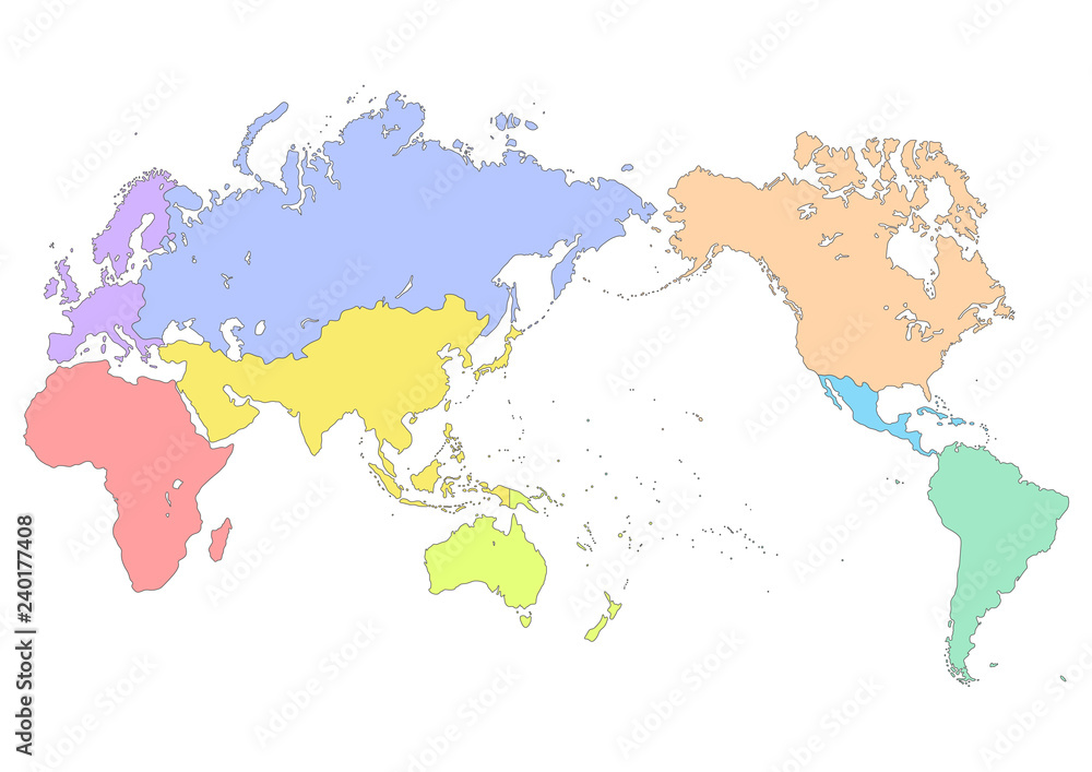 Fototapeta premium 世界地図 地域