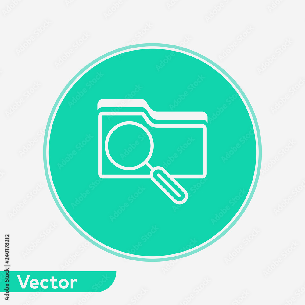 Search folder vector icon sign symbol Search folder vector icon sign symbol