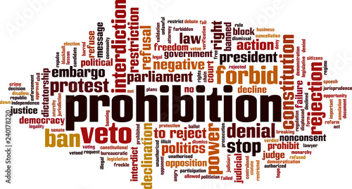 Prohibition word cloud