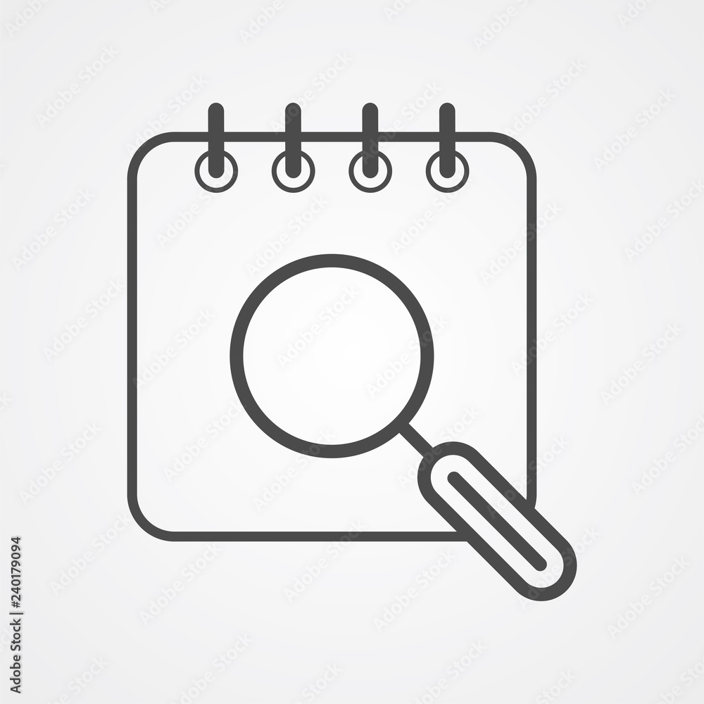 Search calendar vector icon sign symbol Search calendar vector icon sign symbol