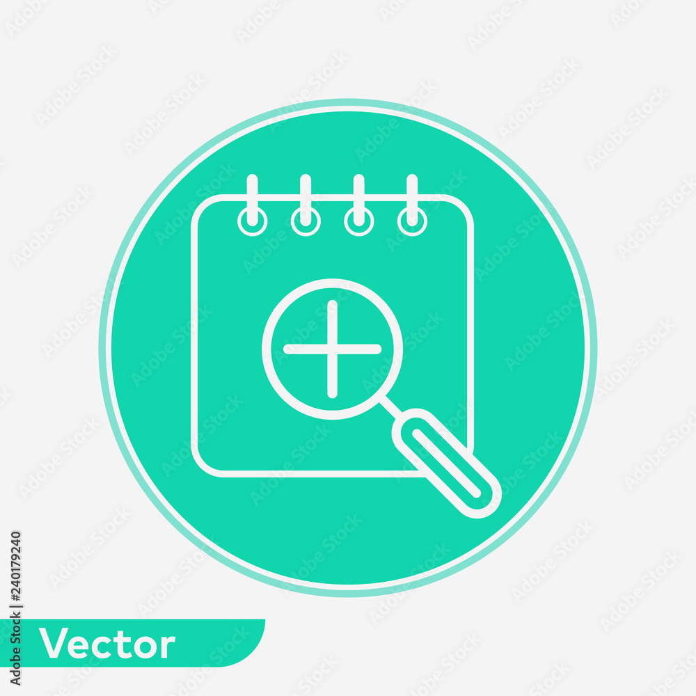 Search calendar vector icon sign symbol Search calendar vector icon sign symbol