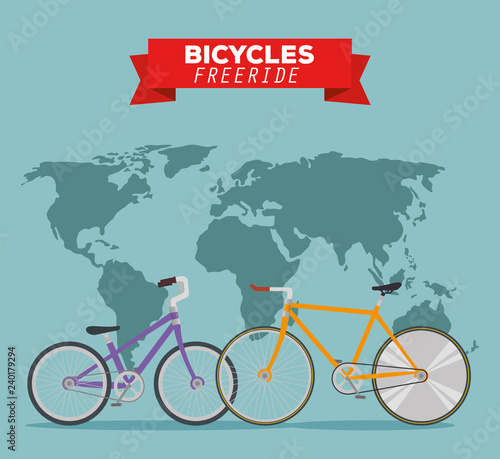 bicycles transport vehicle to freeride in the world