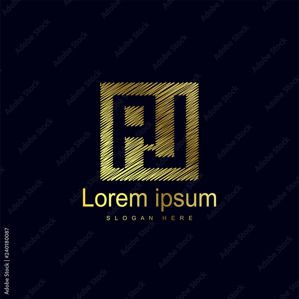 Obraz premium Initial Letter AJ Logo Template Vector Design