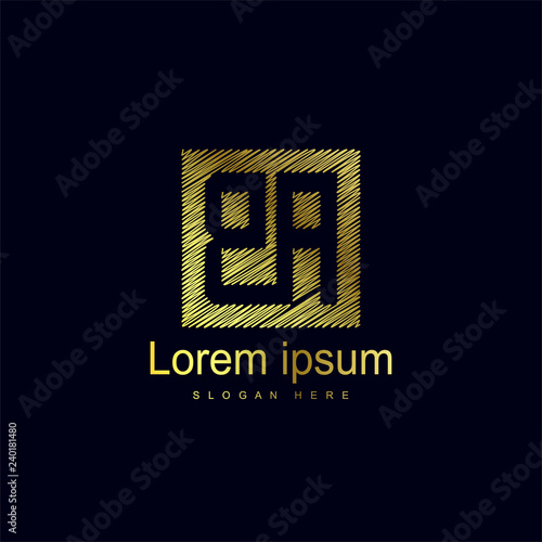 Initial Letter BA Logo Template Vector Design