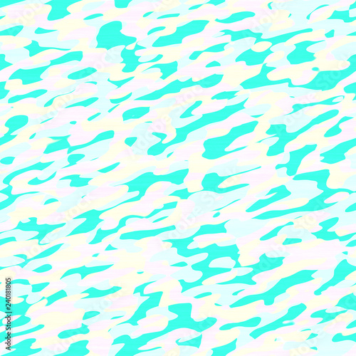 Colourful Army military camouflage seamless pattern textile, 3d render