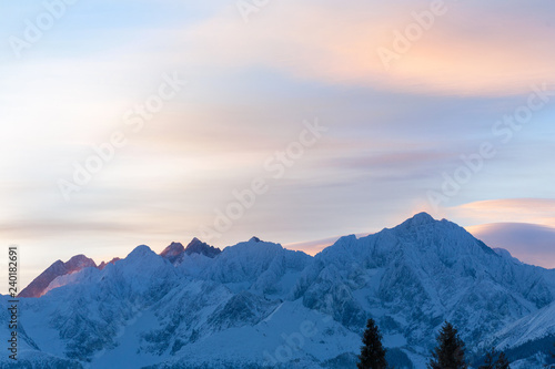 view to the Tatra Mountains  Tatra National Park  Poland and Slovakia