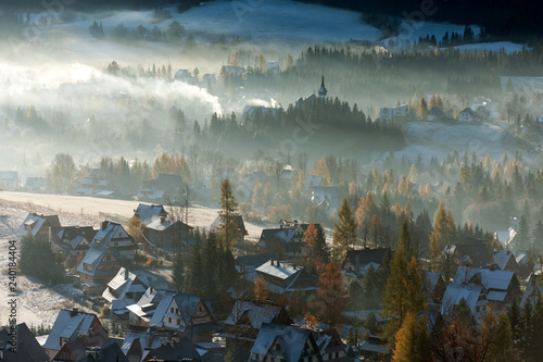 view of the Zakopane area, Tatra Mountains, Poland