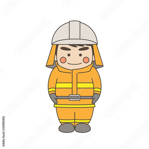 男性キャラクター消防士