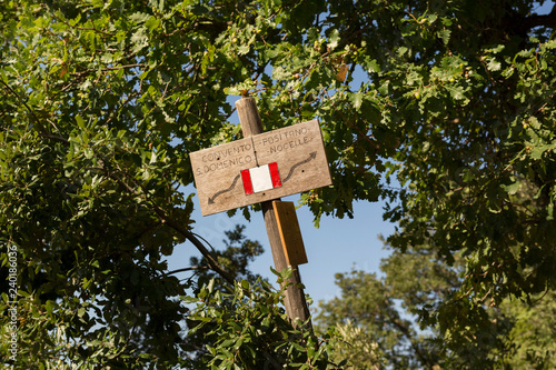 Path of The Gods Sign pointing in two directions, Amalfi Coast, Italy