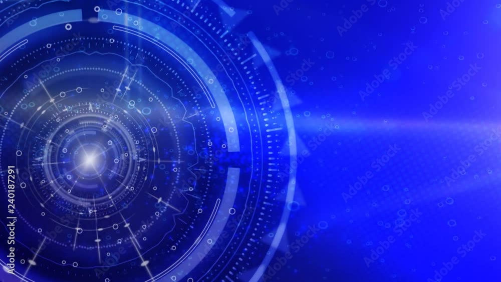 Blue Cyber Radial Tech 4K Loop features radial technology lines animated in a loop over a blue background with subtle flickering lights Blue Cyber Radial Tech 4K Loop features radial technology lines animated in a loop over a blue background with subtle flickering lights