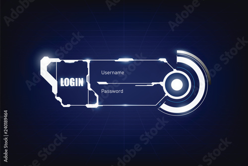 login template hud ui hi tech design concept background