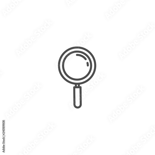 Bulb line icon vector isolated on white background