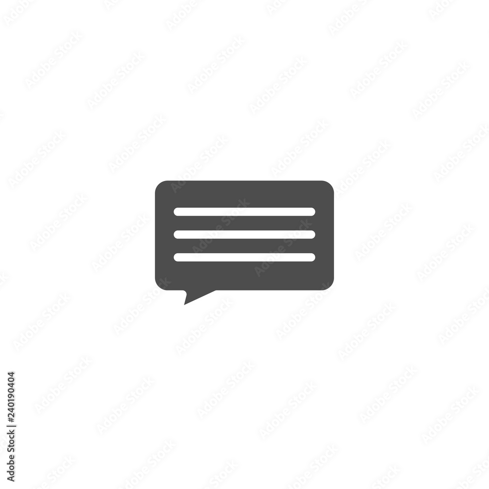 Chat flat icon vector isolated on white background Chat flat icon vector isolated on white background