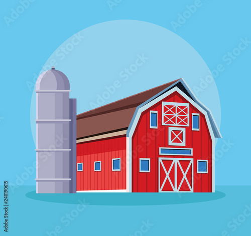 Farm barn cartoon