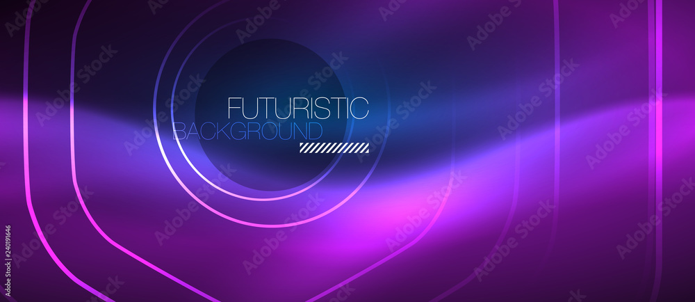 Neon glowing lines, magic energy space blue light concept, abstract background wallpaper design Neon glowing lines, magic energy space blue light concept, abstract background wallpaper design