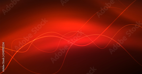 Neon lines wave background. Abstract composition
