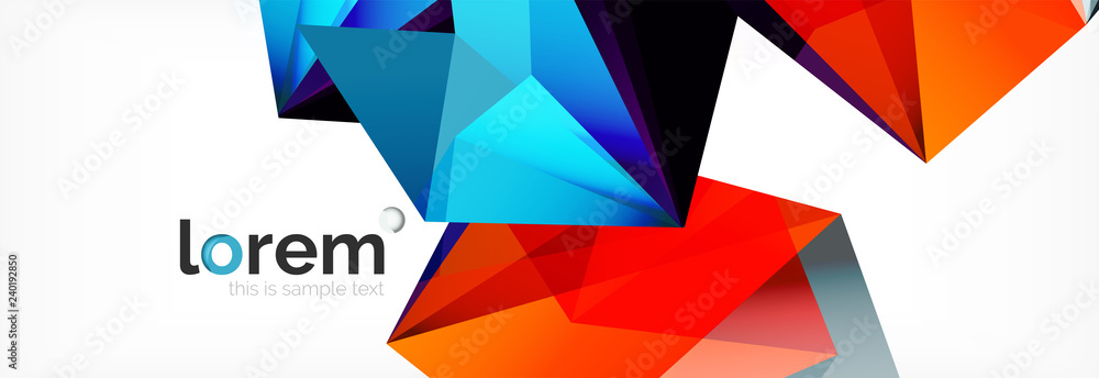 Modern geometric background. Poster template with polygonal elements Modern geometric background. Poster template with polygonal elements