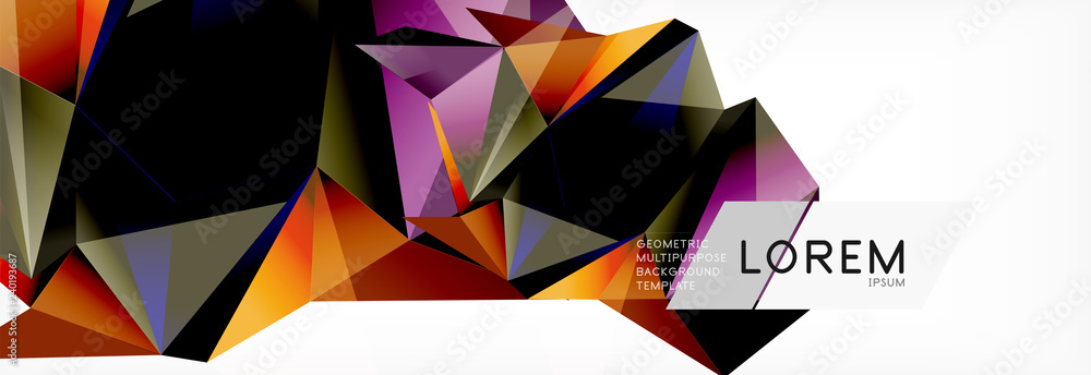 3d card on light backdrop. Abstract triangle pattern. Futuristic geometric background. 3d card on light backdrop. Abstract triangle pattern. Futuristic geometric background.