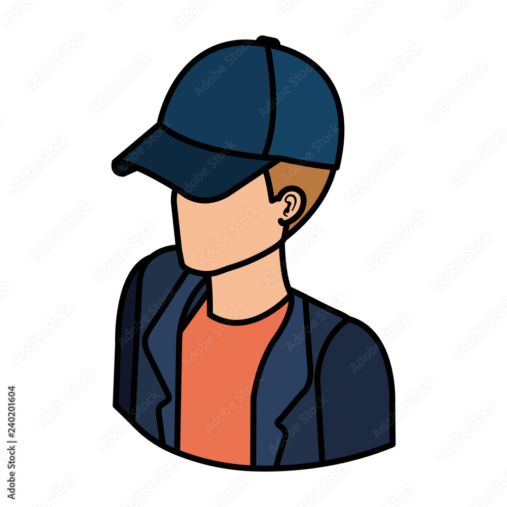 young and casual man with cap young and casual man with cap