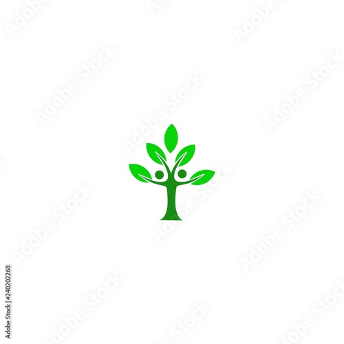 family tree logo design vector © indah