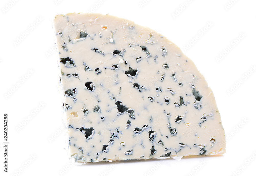 Blue cheese on white background Blue cheese on white background