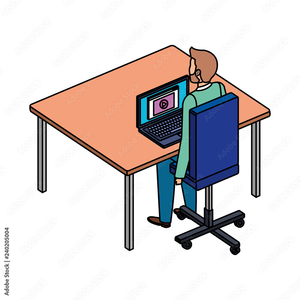 young and casual man in the workplace young and casual man in the workplace