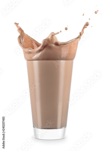 glass of chocolate milk