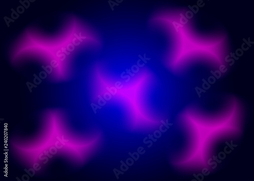 vector illustration with abstract lights on dark blue background. Suitable for mobile apps, wallpaper, templates.
