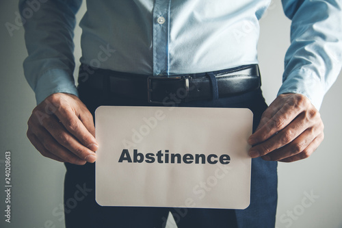 Canvas Print abstinence text on page