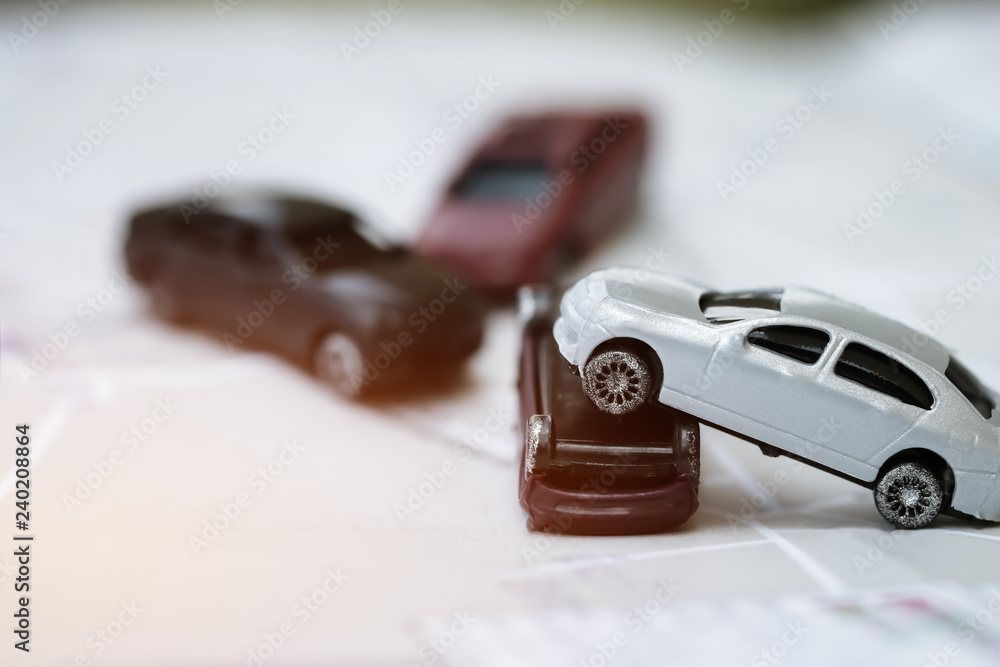 Photo of Cars Involved in a Collision or Crash Stock Photo - Image