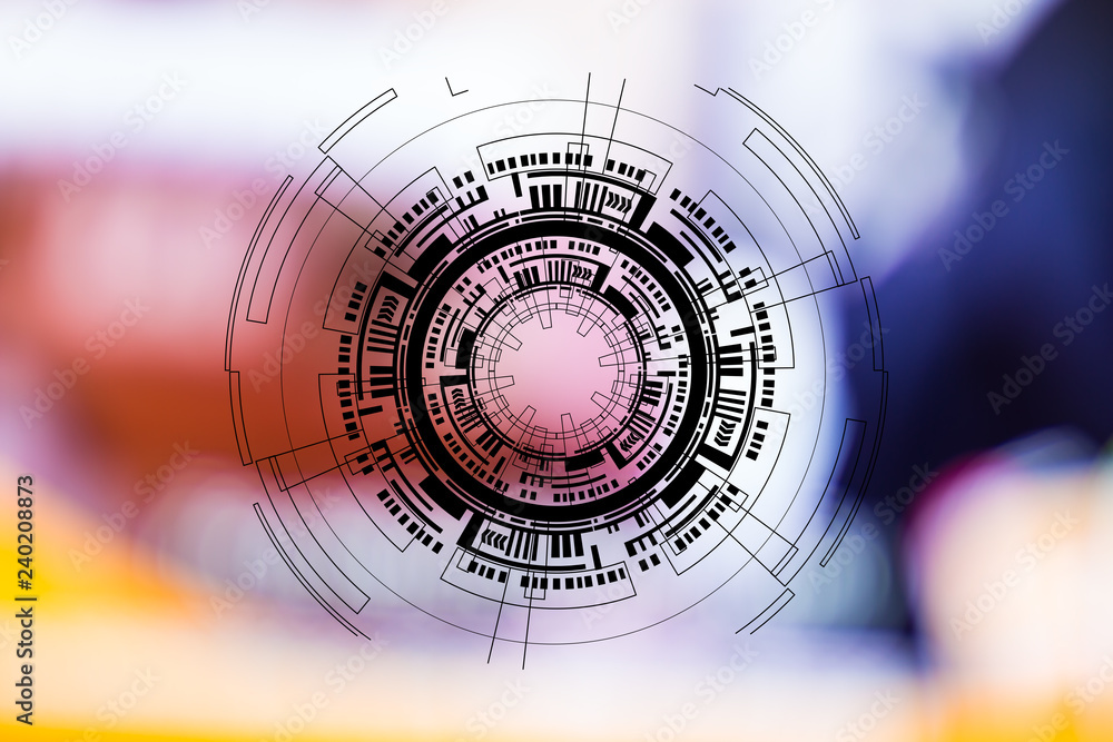 Abstarct of IOT network graphical interface or atificial of internet of things. Communication technology futuristic city display reality background Concept. Abstarct of IOT network graphical interface or atificial of internet of things. Communication technology futuristic city display reality background Concept.