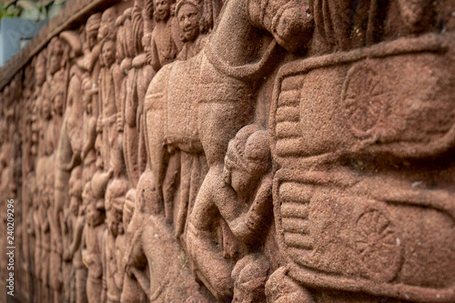 stone carving close up 