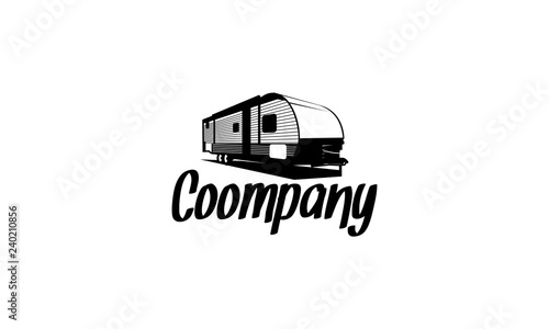 caravan logo design concept vectors