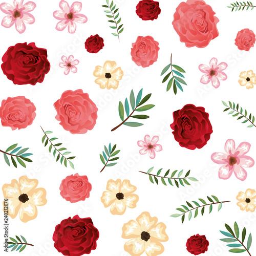 beautiful flowers and roses pattern © Gstudio