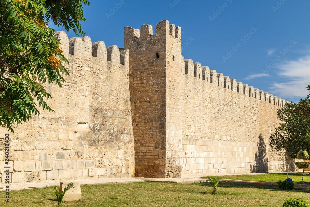 Medieval walls of Sousse medina, Tunisia