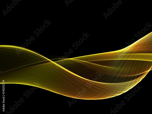 Abstract golden light wave futuristic background