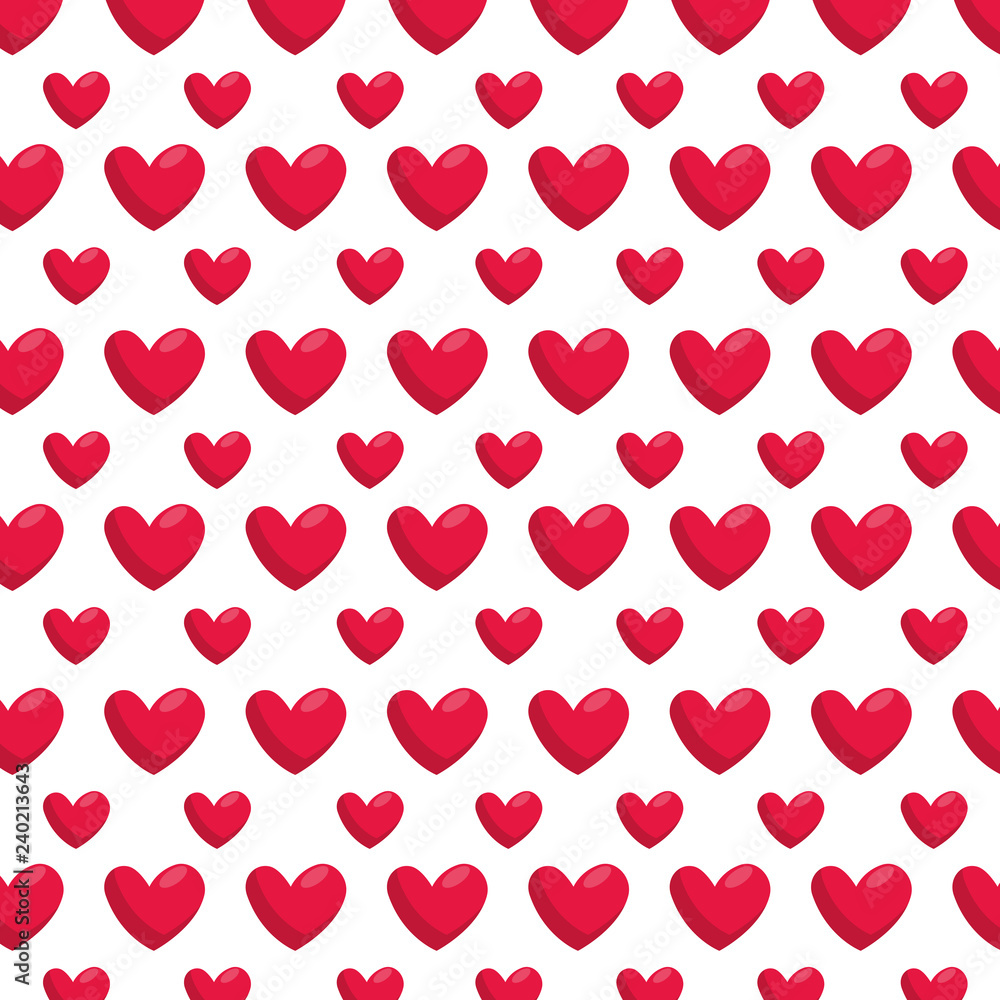 red hearts love pattern