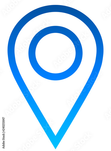Pin point - blue gradient outlined, isolated - vector Free Download Pin point - blue gradient outlined, isolated - vector - GFXLoad