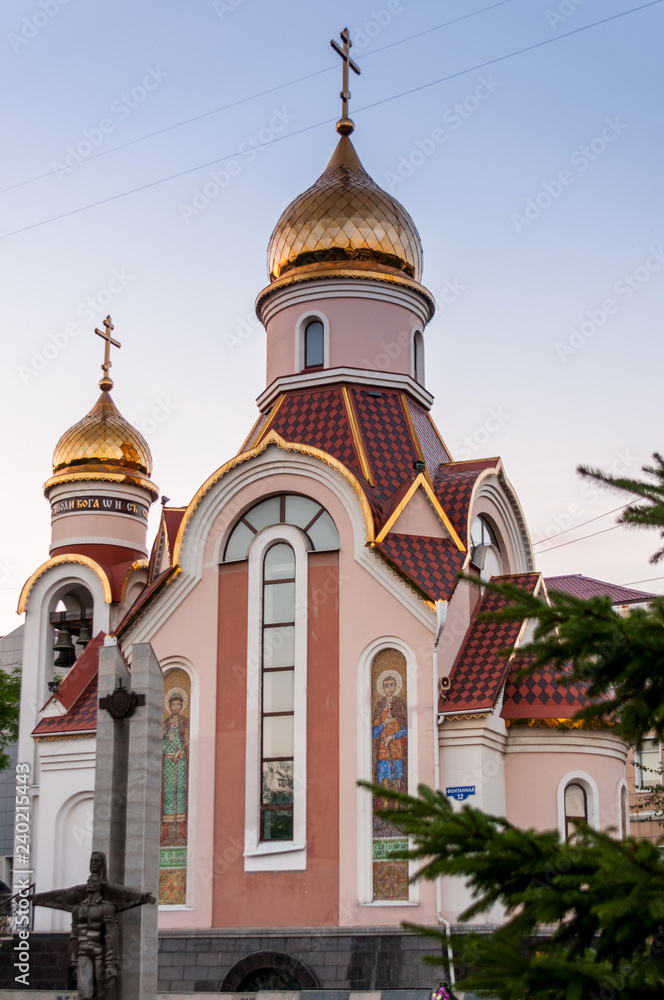 Fototapeta premium Russia, Vladivostok, July, 2018: Church of Holy Blessed Prince Igor of Chernigov