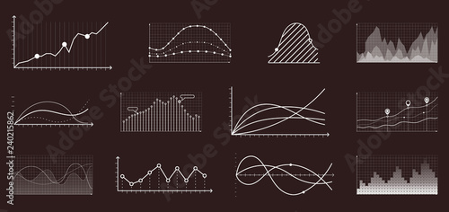 Currency grow chart. Finance and economic market analysis graphs