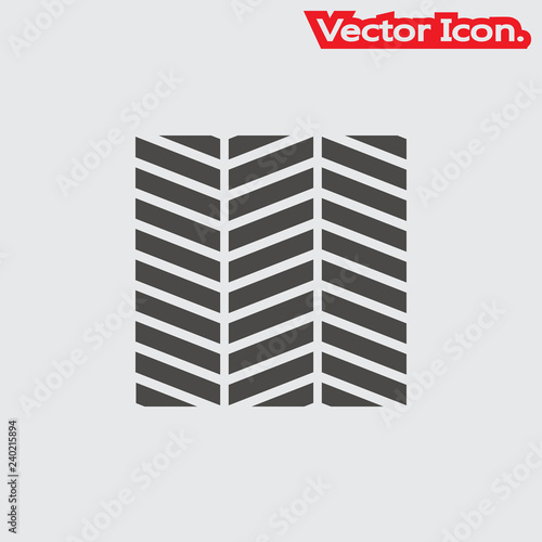 parquet floor icon isolated sign symbol and flat style for app, web and digital design. Vector illustration.