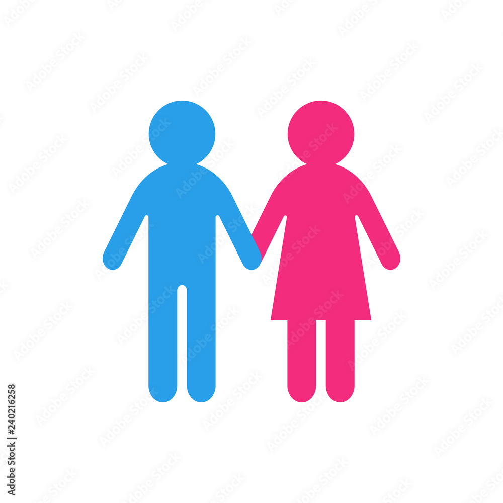 Heterosexual couple icon. Vector. Heterosexual couple icon. Vector.