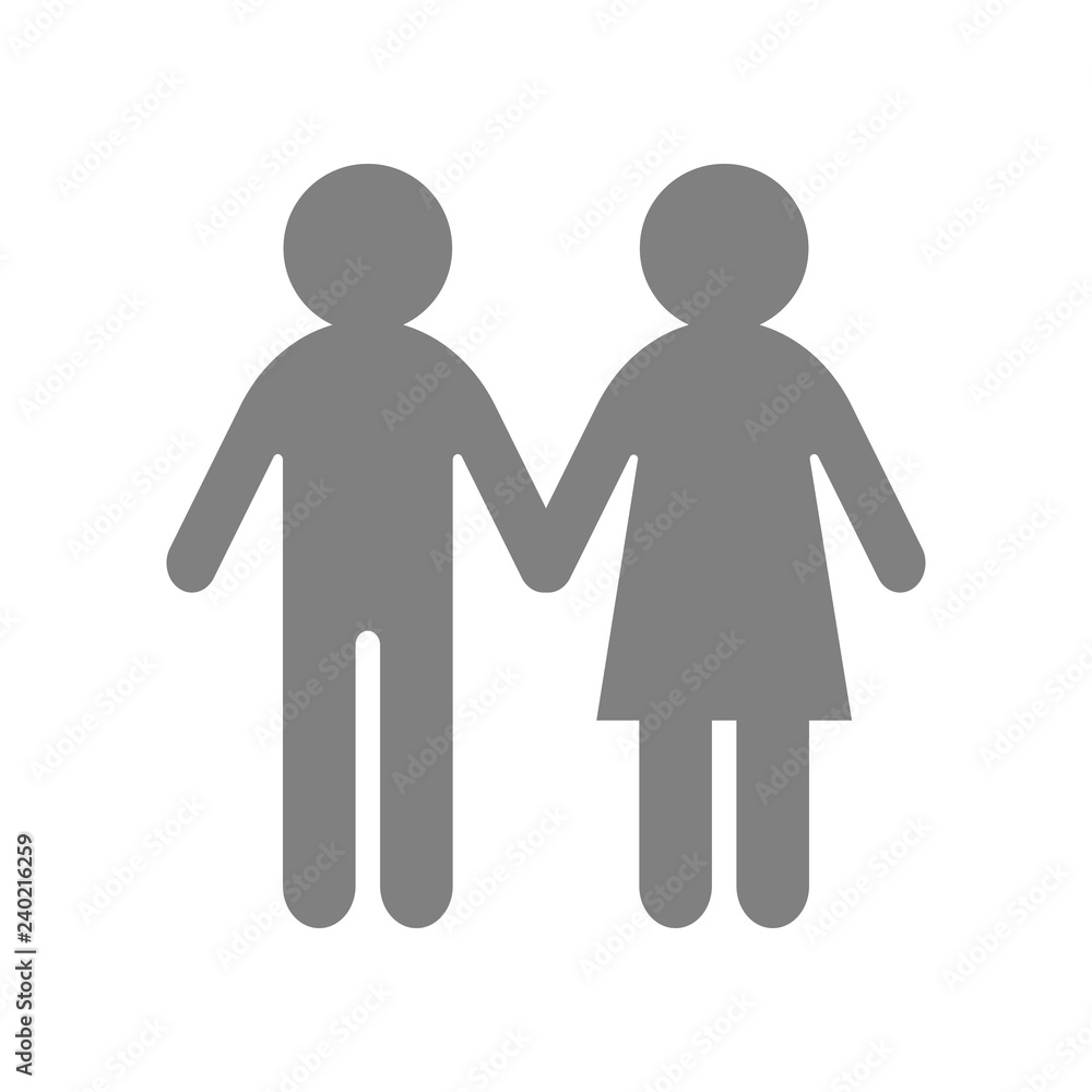 Heterosexual couple sign. Vector icon. Heterosexual couple sign. Vector icon.