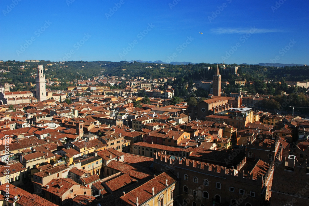 Panorama of the city of Verona, Italy