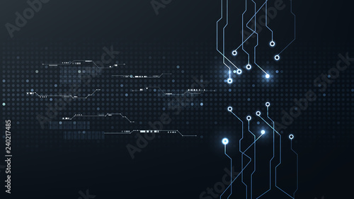 Abstract digital technology futuristic cyber internet connection background vector