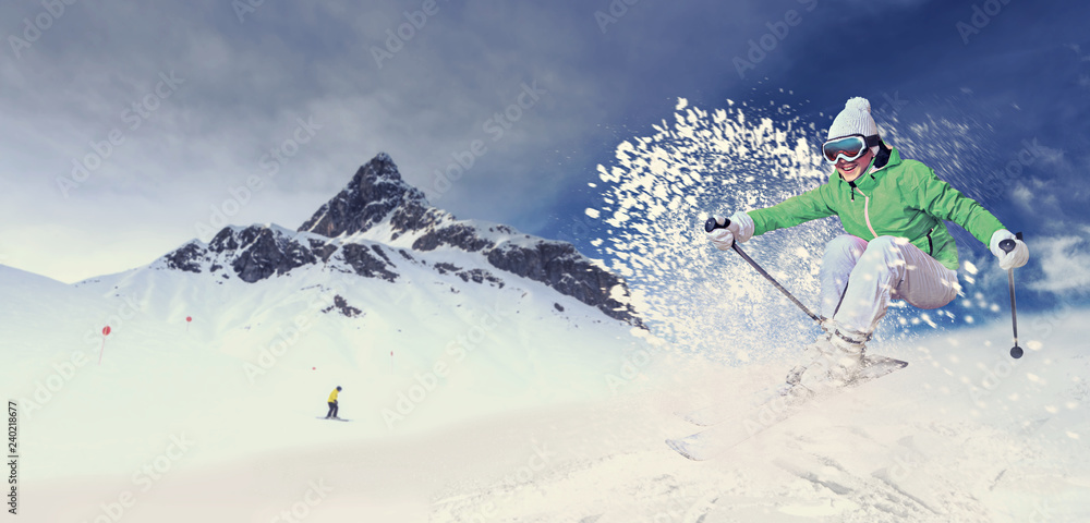skier in action